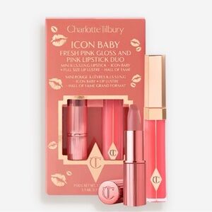 🦋Charlotte Tilbury Icon Baby Gloss and Lipstick Duo (Full Size/Mini)